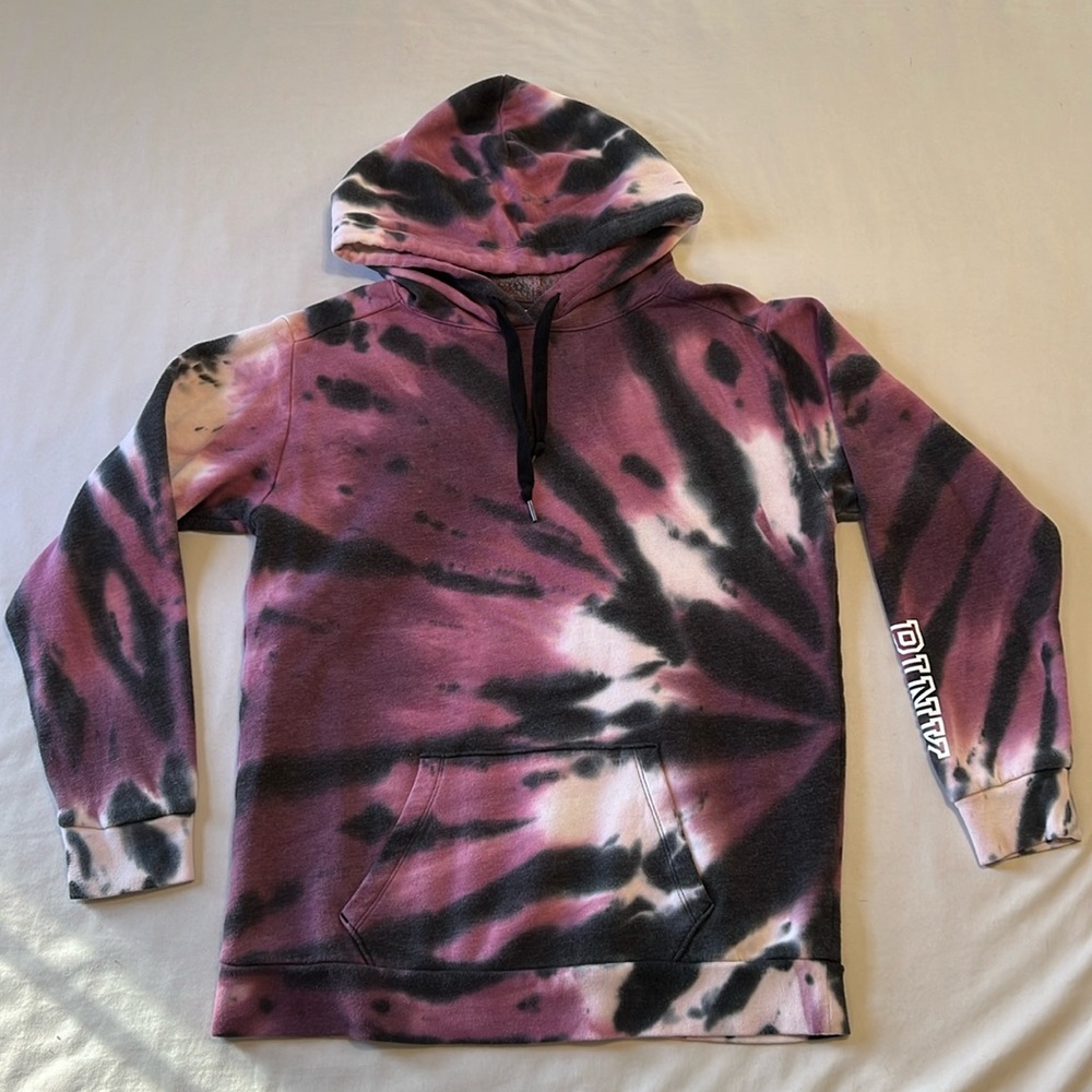 Victoria’s Secret PINK Purple Tie Dye Hoodie Hooded Sweatshirt Size Small